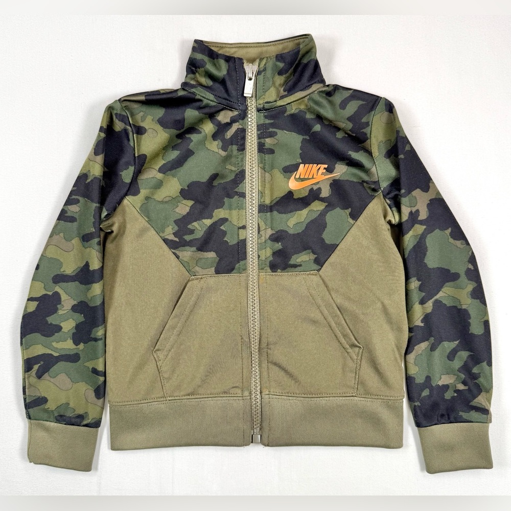 NIKE Toddler Boy‎ Camo Full Zip Track Jacket 2T Logo Athletic Streetwear Swoosh
